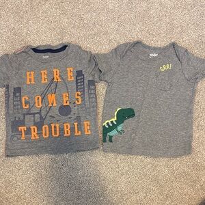 Child of Mine Gray Tees with Orange and Green Accents